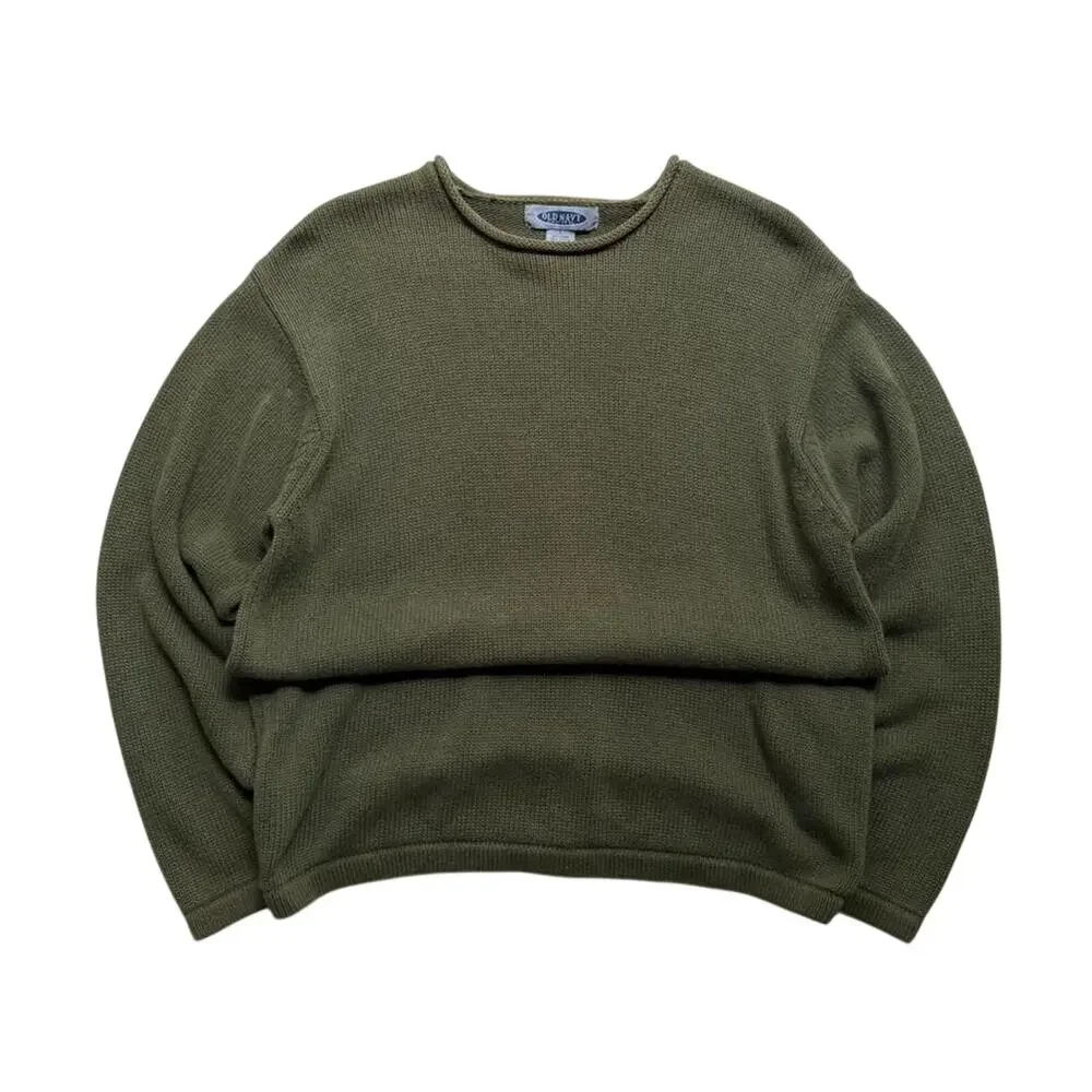 Vintage Old Navy Men's L Knit Sweater Green